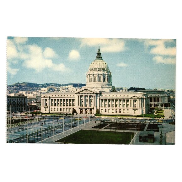 San Francisco City Hall Dome Architecture Postcard Vintage Image Mike Roberts - Picture 1 of 2